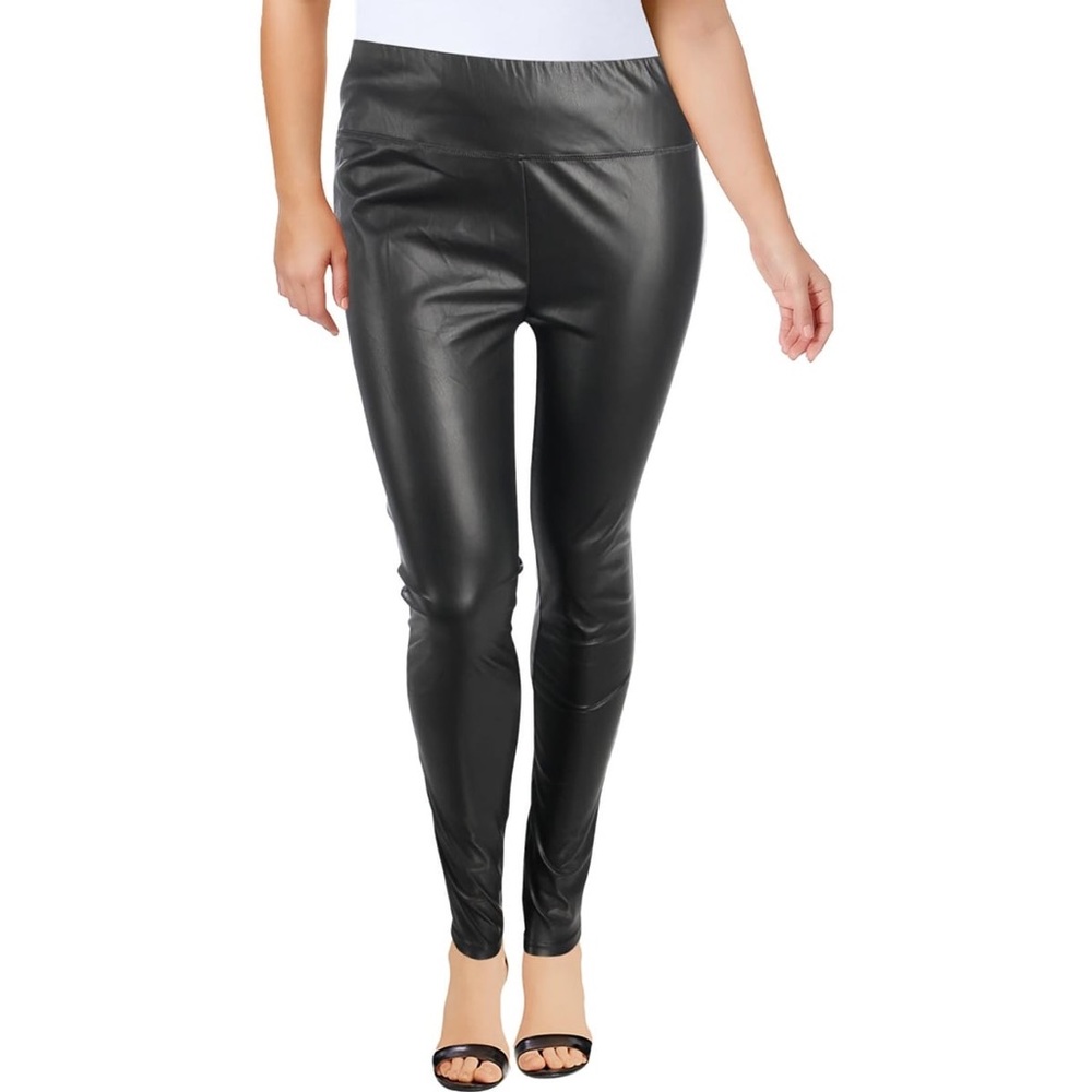 Lauren Ralph Lauren Black Faux Leather Leggings 8